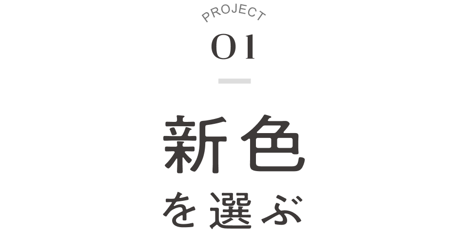 PROJECT01 新色を選ぶ